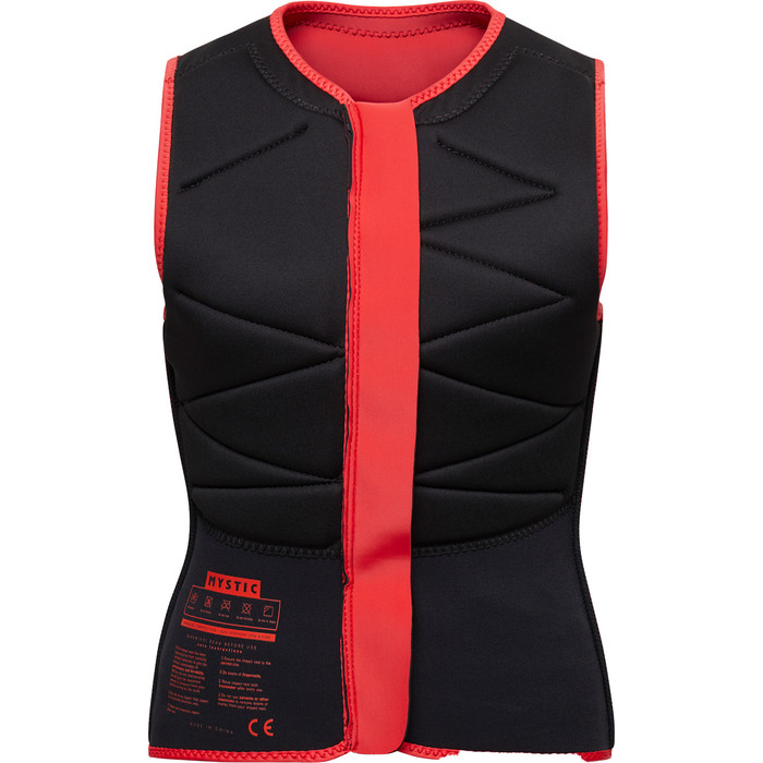 2024 Mystic Womens Ruby Front Zip Impact Vest 35005.230230 - Sunset Red